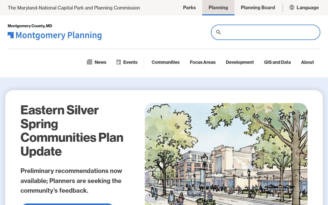 Montgomery Planning website for Aspen Hill property records and zoning