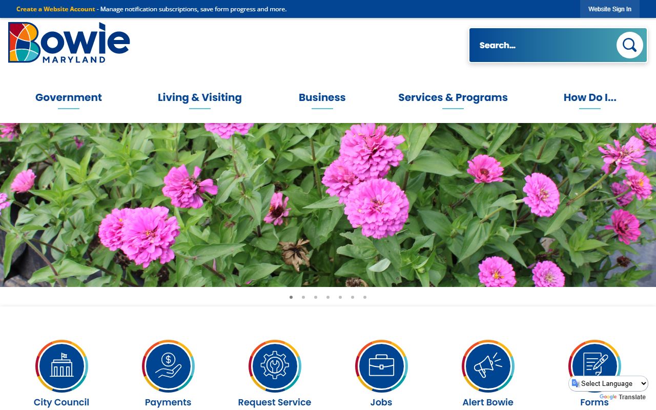 City of Bowie official website for Bowie property records context