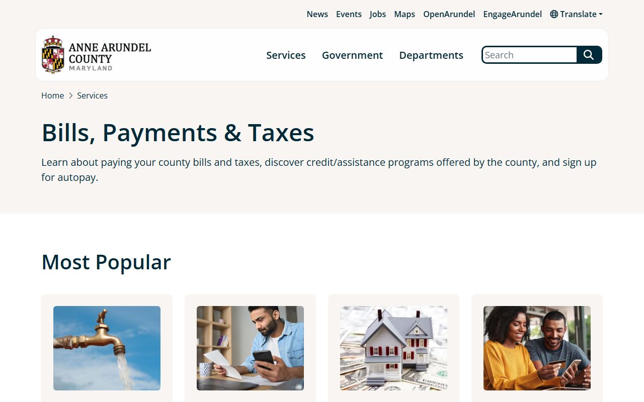 Howard County tax services portal for Columbia property records