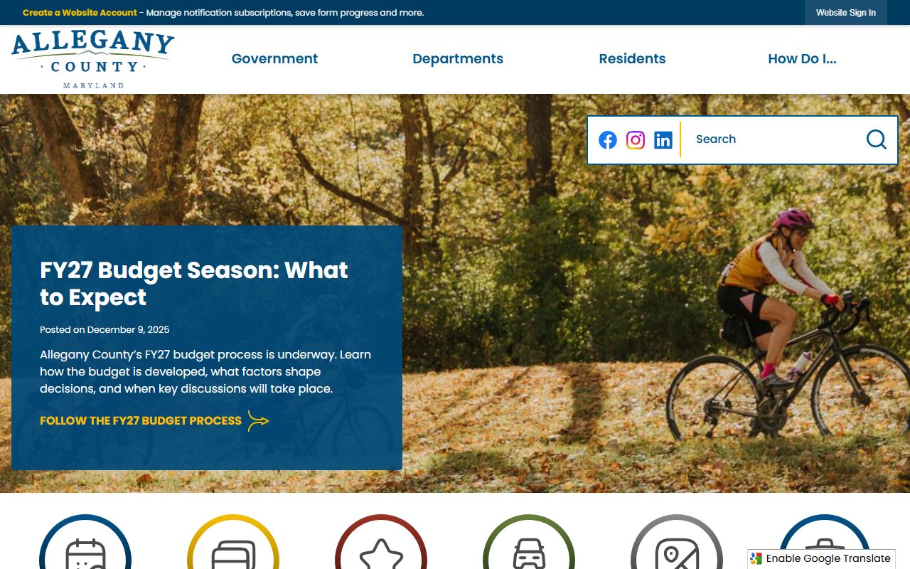 Allegany County government website for Allegany County property records