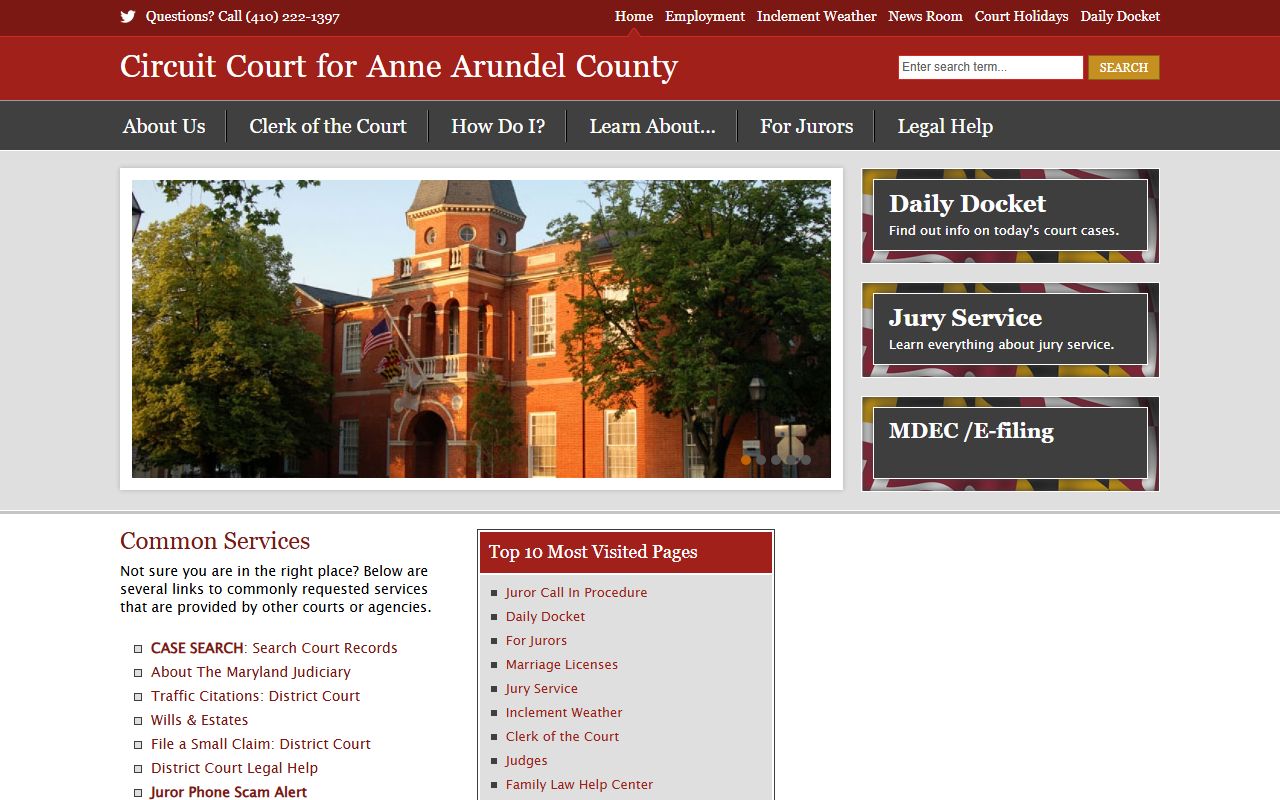 Anne Arundel Circuit Court website for Anne Arundel County property records
