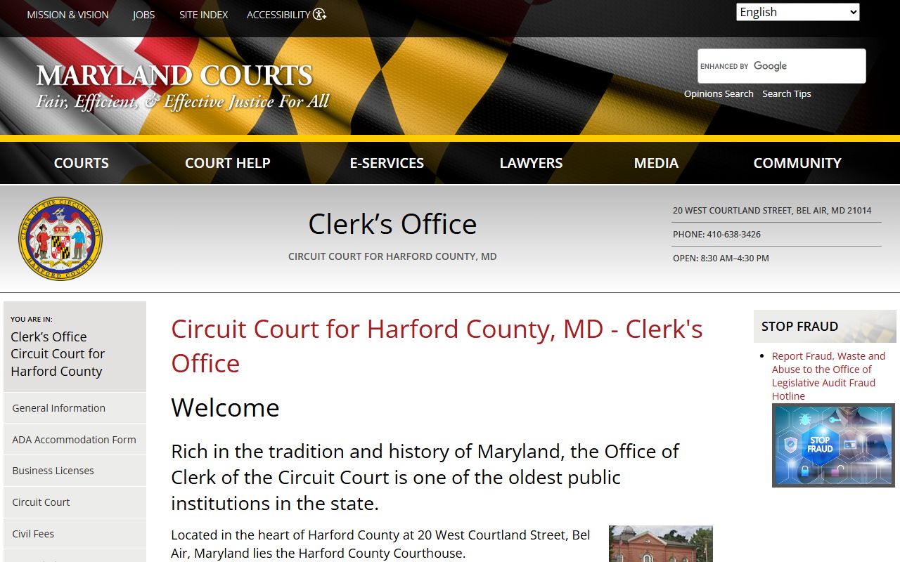 Harford County Circuit Court Clerk property records